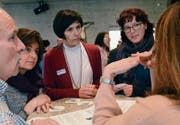 In fünf Gruppen diskutierten die Teilnehmenden spezifische Themen. Die Erkenntnisse fliessen in die Projektarbeit ein. (Bild: Hanspeter Thurnherr)