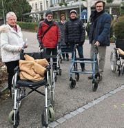 Gemeinsam unterwegs: Hedy Joos, Helmut Schöll, Hedy Röllin, Stadtrat Christoph Suter und Stadtpräsident David H. Bon. (Bild: PD)