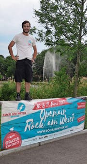 Daniel Stieger, Präsident von Rock am Weier, hofft auf gutes Wetter am Wochenende. (Bild: Philipp Haag)