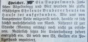 In der Abendausgabe der Appenzeller Zeitung vom 6. März 1916 gab es den ersten Hinweis auf die Bluttat. (Bild: pd)