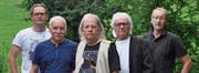 Die Lyrics - Stefan Dennler, Gilbert Storck, Ernst Holenstein, Bruno «Bully» Schoch und Martin Weber (von links). (Bild: Daniela Huber-Mühleis)