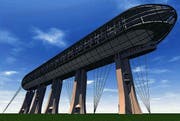 So stellt sich der Uttwiler Architekt Fredy Iseli seinen Hotel-Zeppelin vor. (Bild: pd)