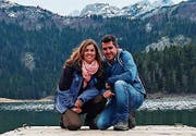 Stephanie Rickenbacher und Lui Eigenmann am Crno jezero (Schwarzer See) in Montenegro. (Bild: PD)