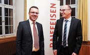 Stefan Blatter, neuer Delegierter bei Raiffeisen Schweiz, und Patrick Müller, neues Mitglied im Kantonalvorstand. (Bild: PD)