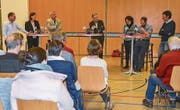 Die Podiumsdiskussion der Gemeinde Mammern füllte die Mehrzweckhalle fast bis auf den letzten Platz. (Bild: Margrith Pfister-Kübler)