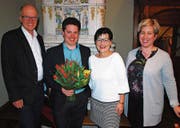 Abschied und Neubeginn: Der abtretende Stiftungspräsident Beda Meier, sein Nachfolger Christian Stieger, Kita-Leiterin Edith Goetz und Vereinspräsidentin Adriana Maeder (von links). (Bild: Roland P. Poschung)