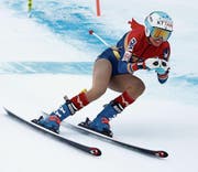 «Wonder Woman» Julia Mancuso auf ihrer letzten Abfahrt. (Bild: AP)