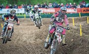 Am letztjährigen Ostermontags-Motocross: Fahrer der Lites-250-Kategorie in Aktion. (Bild: Andrea Stalder)