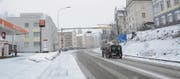 Die neue Ampelanlage im Riethüsli ist bis Ende 2016 in Betrieb. Sie ermöglicht es dem Stadtbus, von der Umleitungsstrecke wieder in die Teufener Strasse einzubiegen. (Bild: ker)