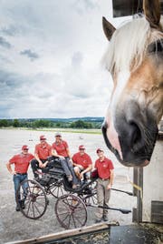 Die fünf Thurgauer WM-Teilnehmer nach dem Training auf der Frauenfelder Allmend (von links): Linus Berther, Cédric Scherrer, Vera Bütikofer, Yannik Scherrer und Christof König. (Bild: Andrea Stalder)