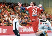 Der St.Galler Benjamin Geisser erzielt in der WM-Qualifikationspartie gegen Estland zwei Treffer. (Bild: Marc Schumacher/Freshfocus (Winterthur, 7. Januar 2018))