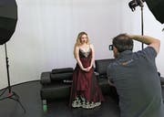 Brigitta Simon beim Film- und Fotoshooting für die «Traviata»-Inszenierung. (Bild: PD)