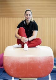 Giulia Steingruber: «Für mich war immer klar, dass ich nach der Pause wieder einsteigen will.» Mit dem rechten Fuss muss die Gossauerin weiterhin behutsam umgehen. (Bild: Urs Lindt/Freshfocus)
