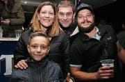 Patricia Kinkelin, Roland Kinkelin, Nico Hohl und Jason Kinkelin (vorne) sind aus Hüttwilen gekommen. (Bilder: Chris Marty)