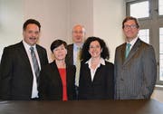 Der Vereinsvorstand (von links): Präsident Hansjörg Huser, Ennetbühl, Imelda Stadler, Lütisburg, Verwaltungsleiter Rolf Rechberger, Claudia Oesch, St. Gallen, und Franz Grandits, pädagogischer Leiter Johanneum. (Bilder: Adi Lippuner)