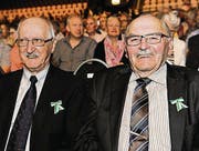 Der ehemalige TKB-Geschäftsstellenleiter Emil Simon und Ex-Nationalrat Paul Rutishauser. (Bild: Donato Caspari (Donato Caspari))