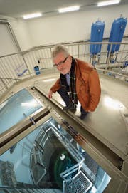 Walter Krähenbühl, Geschäftsleiter der Technischen Betriebe, im Brunnen Schachen. (Bild: Mario Testa)