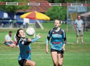 Die Aufsteigerinnen aus Kreuzlingen kämpfen in der NLA um den Anschluss an Platz vier. (Bild: Mario Gaccioli)