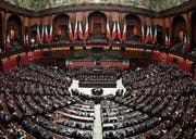 Abgeordnetenkammer des italienischen Parlaments. (Bild: Franco Origlia/Getty (Rom, 3. Februar 2017))