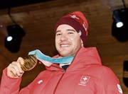 15-km-Olympiasieger Dario Cologna. (Bild: Jean-Christophe Bott/KEY)