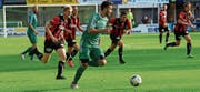Der Konkurrenz früh davoneilen: Ein guter Rückrundenstart des FC Buchs kann im Kampf um den Ligaerhalt wegweisend sein. (Bild: Robert Kucera)