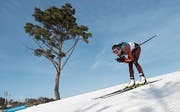 Nathalie von Siebenthal auf dem Weg zu Platz sechs. (Bild: Matthias Hangst/Getty (Pyeongchang, 15. Februar 2018))