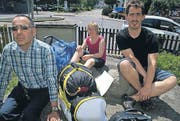 Christoph, Stefanie und Tobias vor dem grossen Abenteuer. (Bild: Christine Luley)