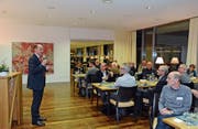 Regierungsrat Matthias Weishaupt gehörte zu den Festrednern im Haus Vorderdorf. (Bild: Karin Erni)