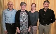 Der CVP-Vorstand (von links): Markus Hardegger, Barbara Dürr, Sandra Kamm Jehli, Michael Kramer. (Bild: PD)