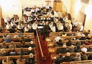 Mit Alphorn: der Musikverein Tägerwilen. (Bild: Manuela Olgiati)