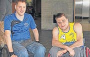 OK-Präsident Luis Hurni und Spieler Roman Hertach.