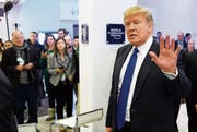 Donald Trump traf gestern in Davos ein (Bild: Laurent Gillieron/KEY)