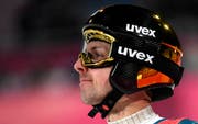 Simon Ammann an den Olympischen Spielen in Pyeongchang. (Bild: FILIP SINGER/EPA)