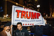 Unterstützer von Trump nach der Wahl in New York. (Bild: ALBA VIGARAY (EPA))