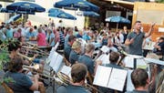 Gastverein: Die Musikgesellschaft Brassband Hauptwil während ihres Auftritts. (Bild: Peter Spirig)