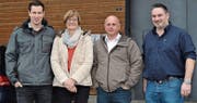 Die Referenten beim Kurs «Planung der Hofübergabe»: Peter Künzler, Seline Heim, Peter Weiss und Reto Meile (von links). Bild: Adi Lippuner