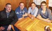 Leiterteam Jugi Knaben: Robin Riedweg, Chris Schrepfer, Kevin Schrepfer, Michael Loser. (Bild: PD)