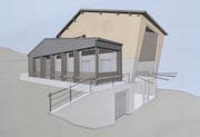 Geplante Erweiterung auf der Südseite der Bergstation Ebenalp (Bild: H9/Hans Ulrich Gantenbein Walds)