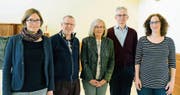 Neu gewählte Amtsträger, von links: Christa Göth (Kirchenvorsteherschaft und Synode), Jürg Kessler, Iris Perry, Gerd Hayenga (alle Synode) und Jule Schüngel (Ersatzmitglied GPK). (Bild: Hansruedi Rohrer)