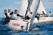 Der Regattaclub Bodensee liegt vorne und gibt die Führung bis zum Schluss nicht mehr ab. (Bild: Claudia Somm)