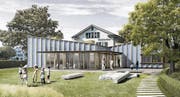 So soll gemäss einer Visualisierung der Chrüterhus-Erweiterungsbau aussehen. (Bild: pd)