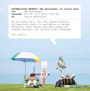 In den Ferien statt am Bürotisch: Wie teile ich es den Geschäftskunden mit? (Bild: ky/Ennio Leanza)