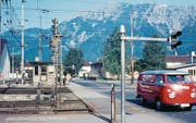 Der Niveauübergang beim Grenzbahnhof Buchs 1967. (Bilder: Archiv Hansruedi Rohrer)
