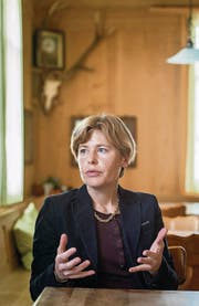 SVP-Regierungskandidatin Esther Friedli im «Haus zur Freiheit» in Ebnat-Kappel. (Bild: Michel Canonica)