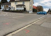 Hier beginnt die Sanierung der Unteren Bahnhofstrasse. (Bild: pd)