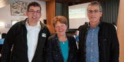 Hansruedi Thoma, Silvia Hohl und Walter Appert referierten zur Hofübergabe. (Bild: MBR)