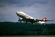 Diese Boeing 747-257B flog von 1971 bis 1984 für die Swissair und hiess "Zürich". (Bild: ETH-Bibliothek/Bildarchiv/Stiftung Luftbild Schweiz/Oefeli)