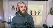Felix Kjellberg (28), ebenfalls erfolgreiche Youtuber, sorgte letztes Jahr mit antisemitischen Witzen für negative Schlagzeilen. (Bild: Screenshot)