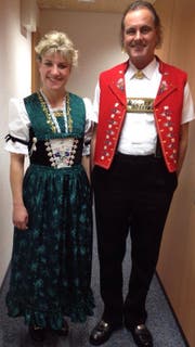 Die Innerrhoder Tracht - einmal in grün.