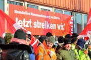 Ein Grossteil der rund 40 Betroffenen streikt. (Bild: Max Eichenberger)